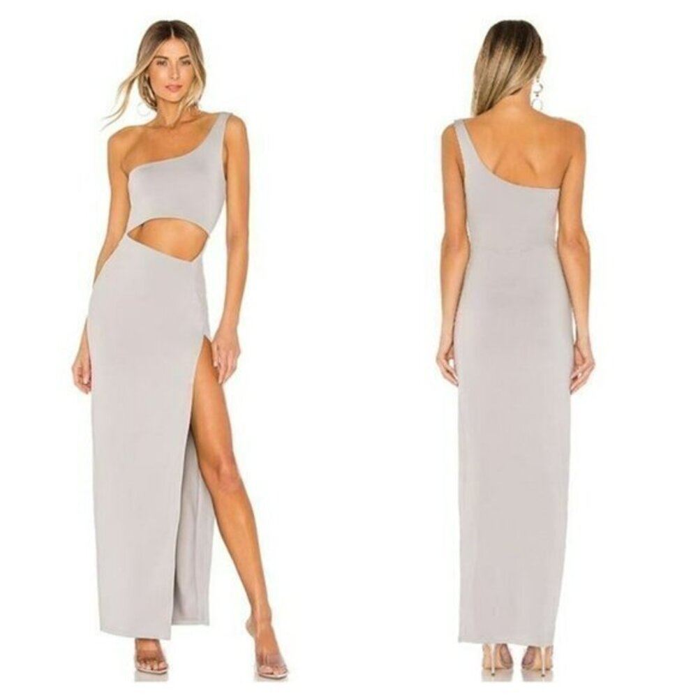 Superdown Erla Cutout Maxi Dress - Light Grey